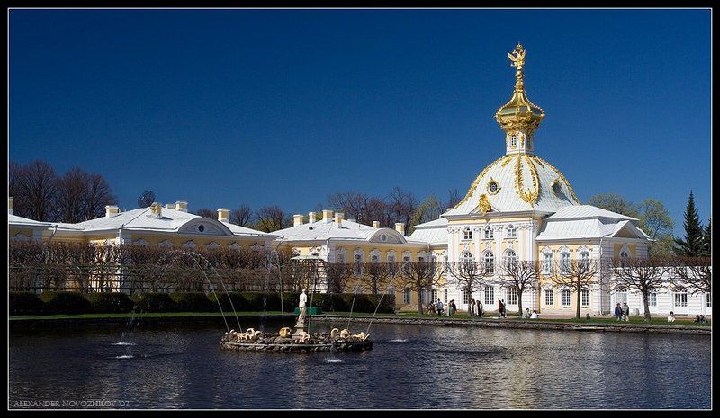 петродворец, петергоф, фонтан, солнце, открытки, парк Открыточное банальное про Петродворецphoto preview