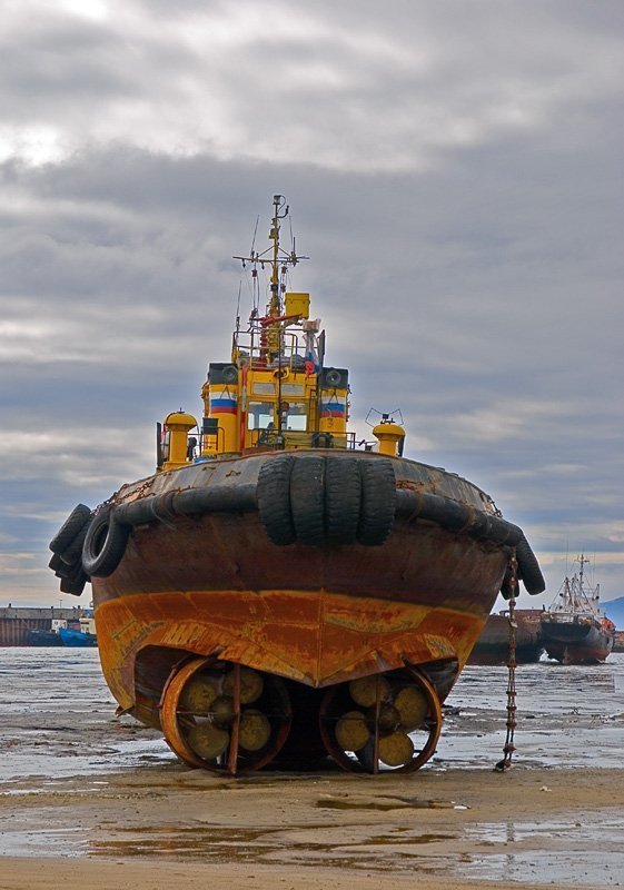 морпорт, отлив, буксир Малая водаphoto preview