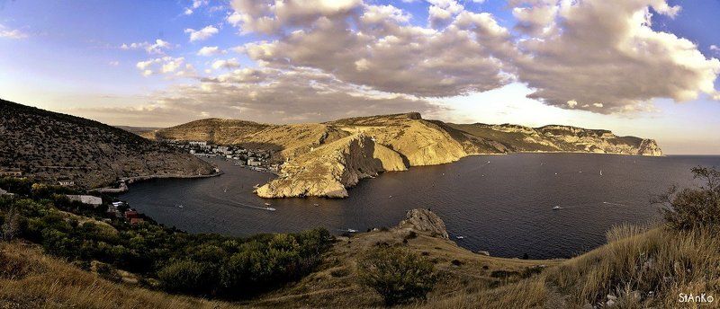 станко, пейзаж, море, балаклава Балаклавская бухта. Панорама..photo preview