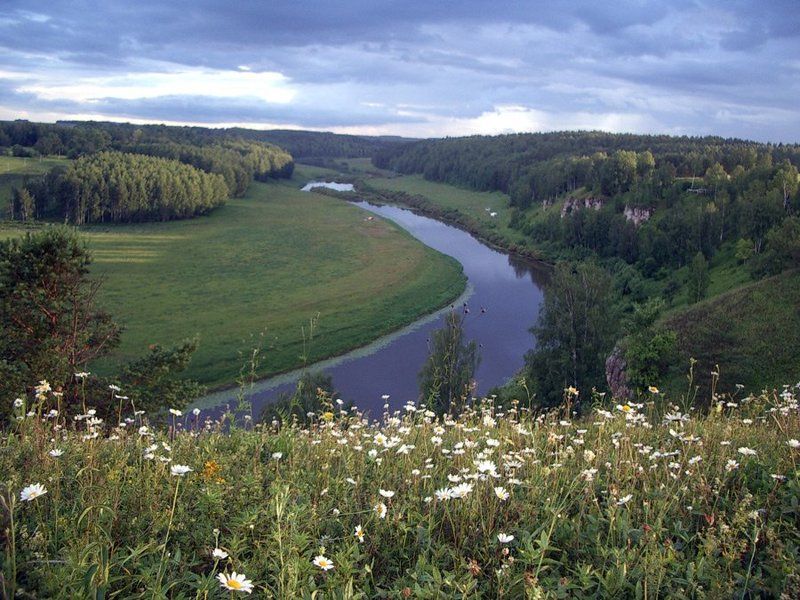 немда, река, лето На высоком берегуphoto preview