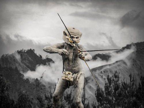 Mudmen man, Papua New Guinea