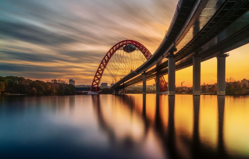 москва, живописный мост, закат, moscow, sunset Живописный мост и эпический закатphoto preview