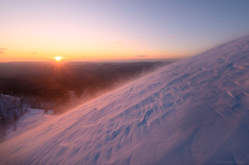 пейзаж, горы, зима, урал, снег Снежный барханphoto preview