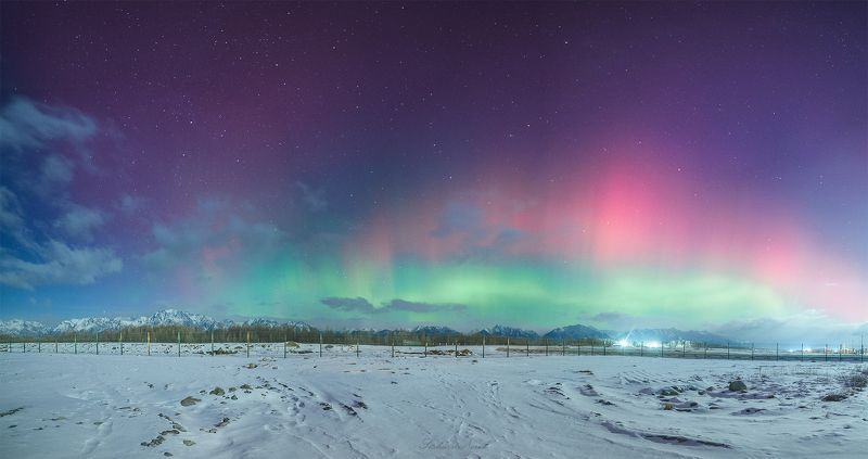 северное сияние, ночь, астрофото, звезды Танец Нордических Огнейphoto preview