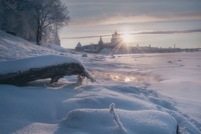 псков Зимнее утро.photo preview