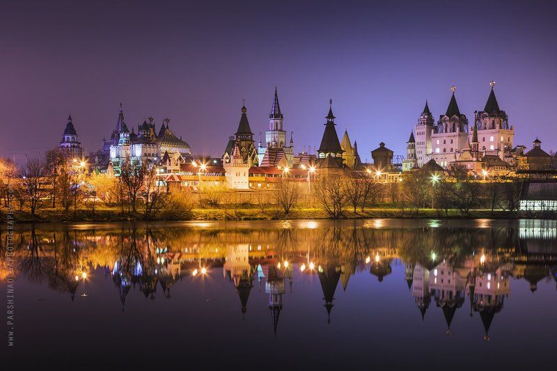 отражение, пейзаж, город, Кремль, Москва, ночь, городской пейзаж Ночные отраженияphoto preview