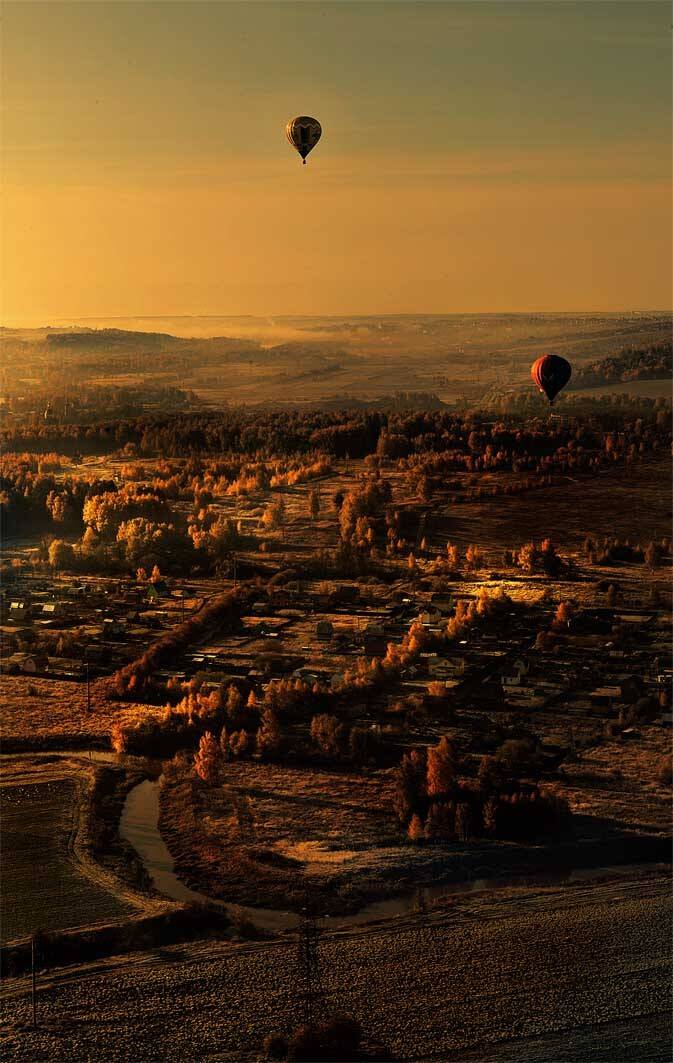 воздушный шар, полёт,  подмосковье, Татьяна Гориловская