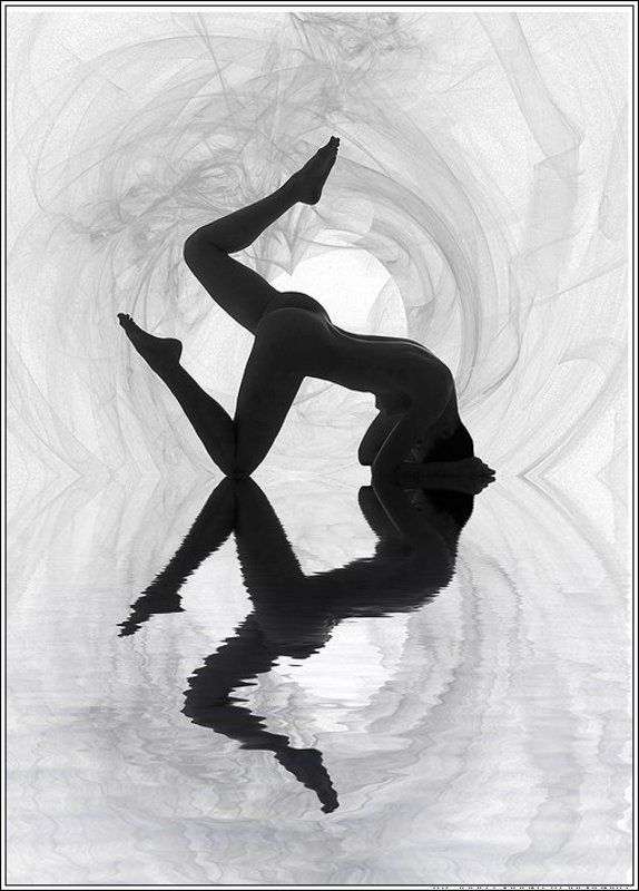 силуэт, абрис, ню, отражения ***photo preview