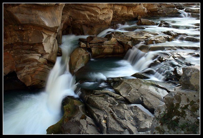 водопад, яремче, скалы, осень Водопадphoto preview