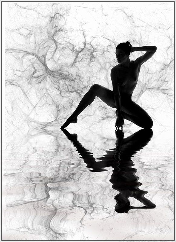 ню, отражения, абрис, силуэт ***photo preview