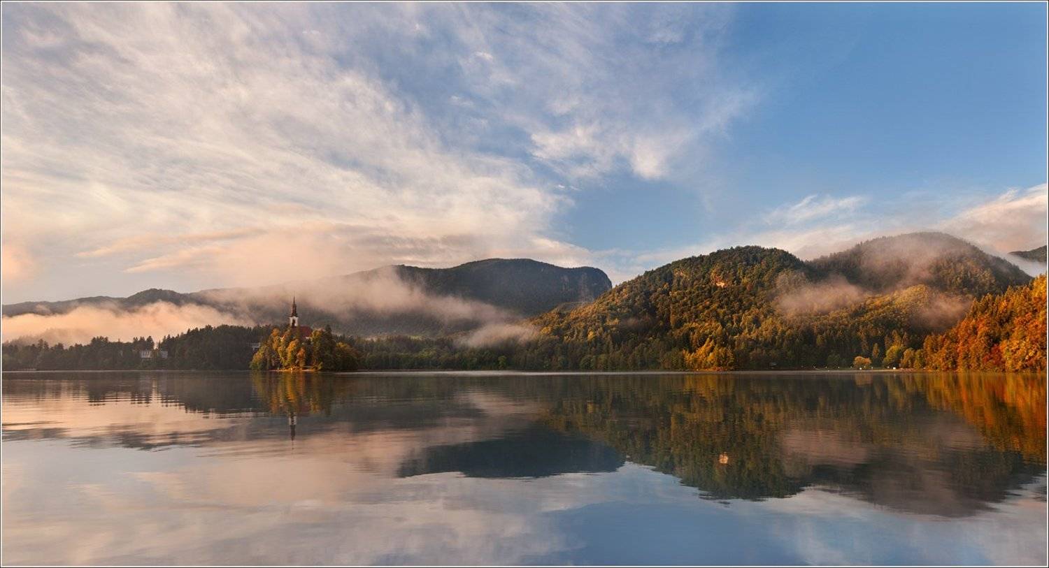 рассвет., озеро, блед., словения., izh Diletant (Валерий Щербина)