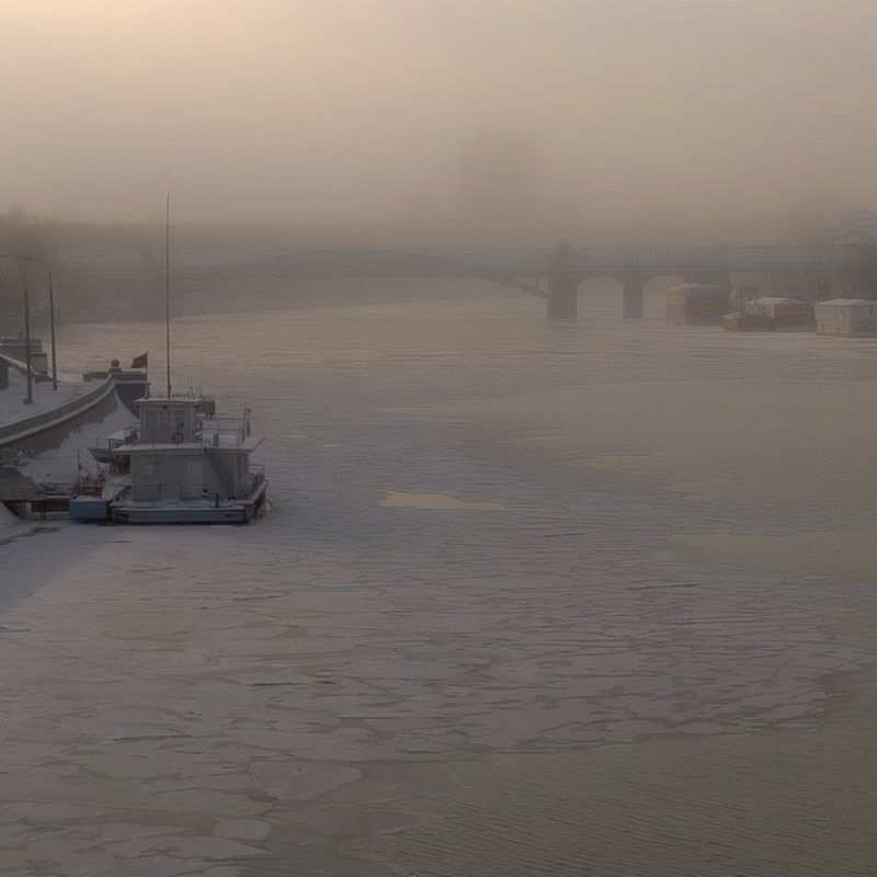 туман, мороз, мост Сезон тумановphoto preview