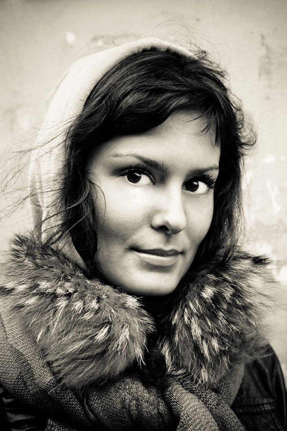 портрет, девушка, на улице, strelban