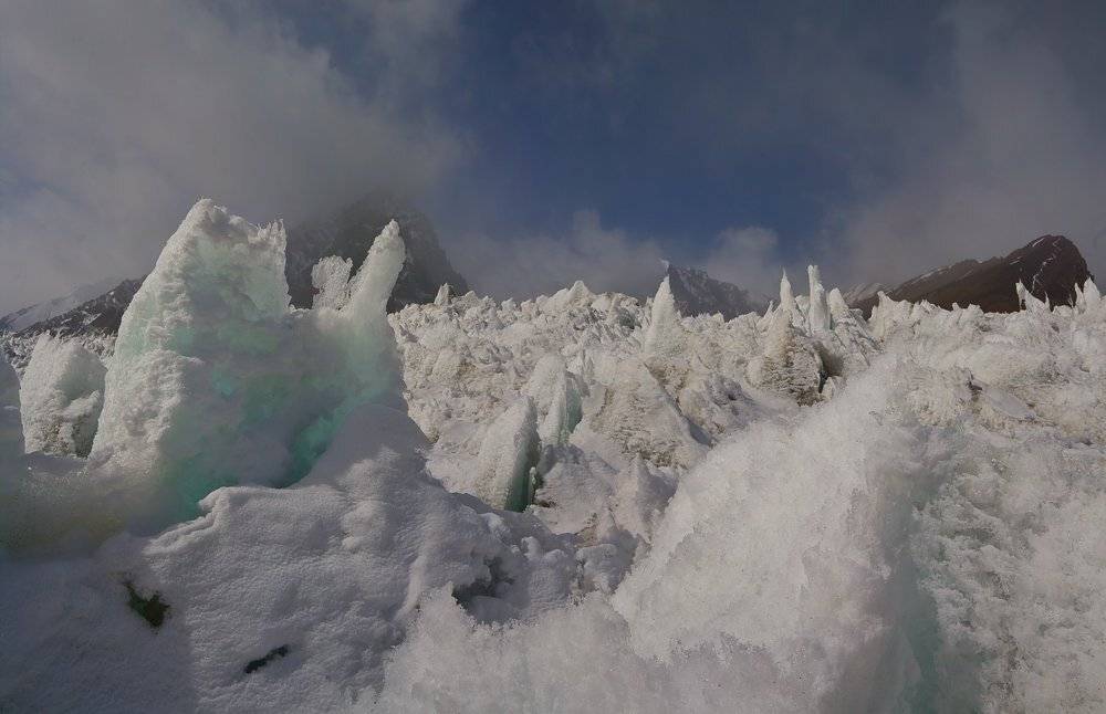 памир 2009, поход, на леднике грум-гржимайло, Андрей Chogori Громов