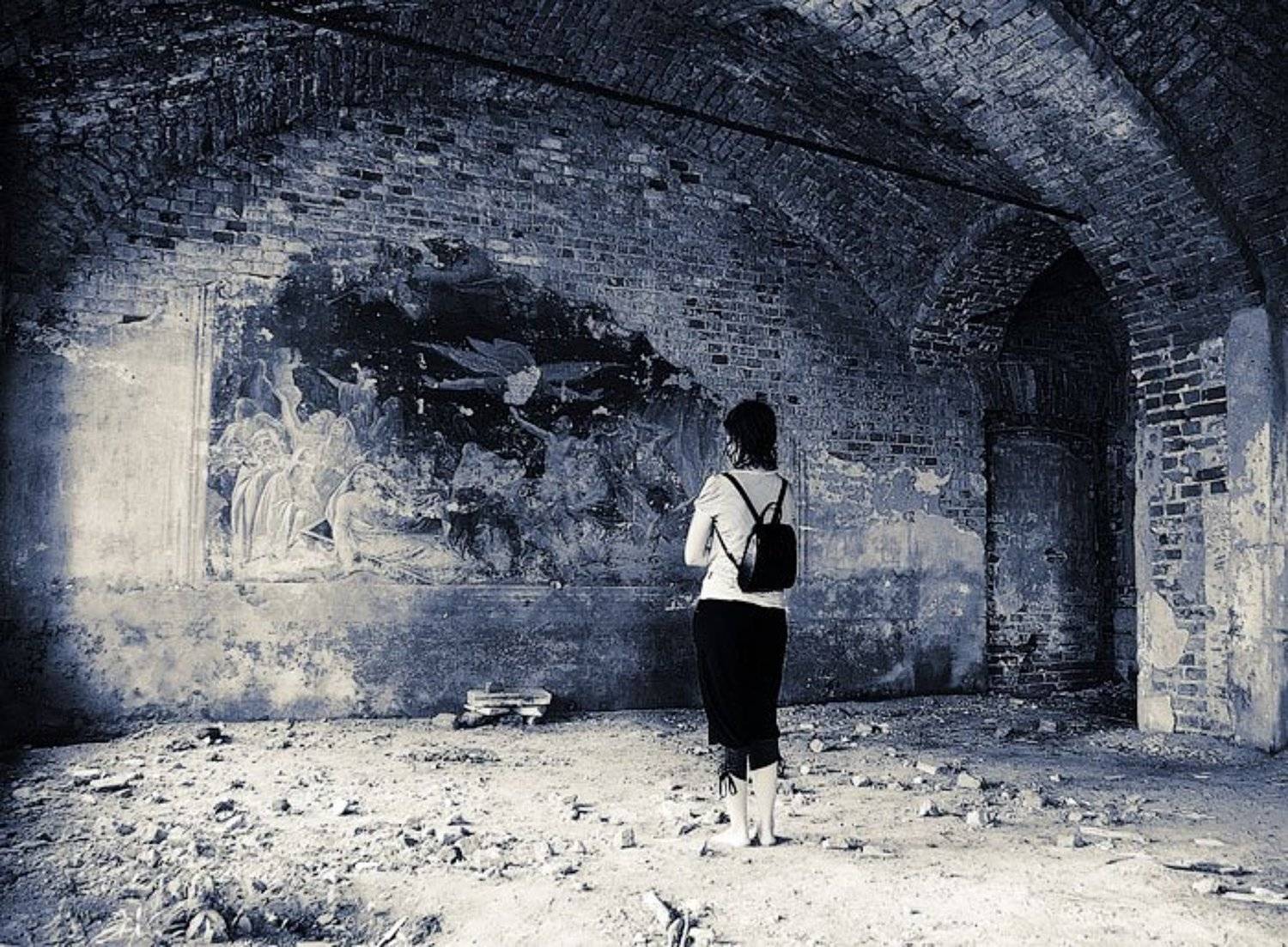 паломники, храм, фреска, Константин Дмитриев