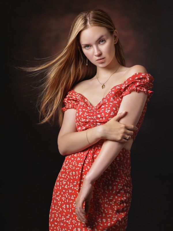 женский портрет, девушка, веснушки, взгляд, girl portrait, sight, freckles photo preview