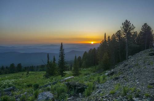 Закат в горах