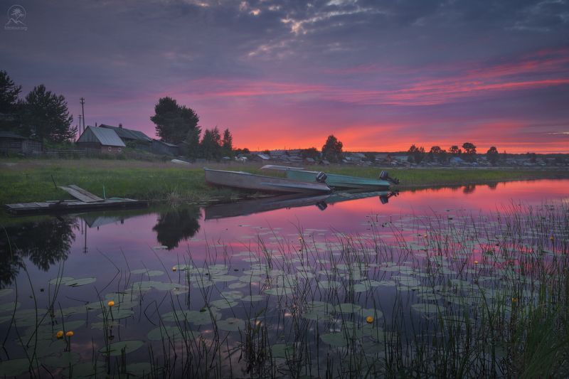 кенозерье, национальный парк, лето, фототуры по россии, русь, деревня, река, закат, лодки, фототур в кенозерье От заката до рассветаphoto preview