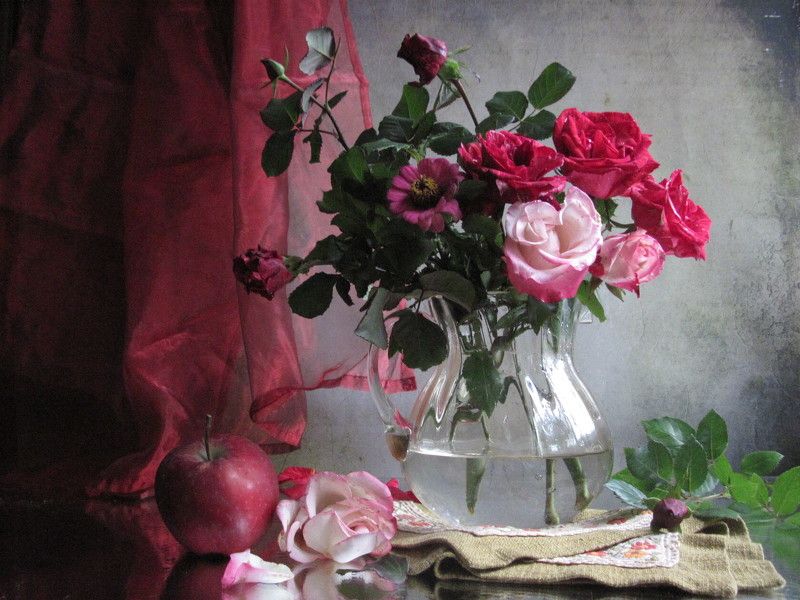 цветы, букет, розы С розамиphoto preview