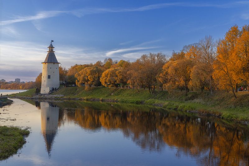 природа, небо, осень, река По берегу Псковы...photo preview