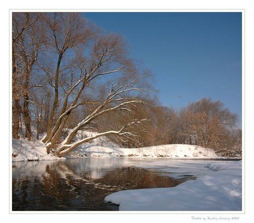 Простая зимняя открытка ...