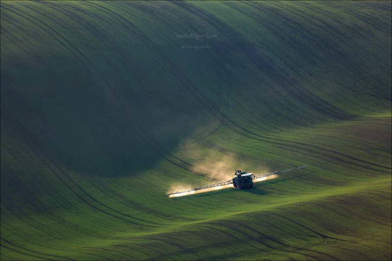 южная моравия,пейзаж,линии,south moravian,lines,свет,czech,осень,чехия,landscapes,трактор,полевые работы,nature,agriculture,rural AIRBUSphoto preview
