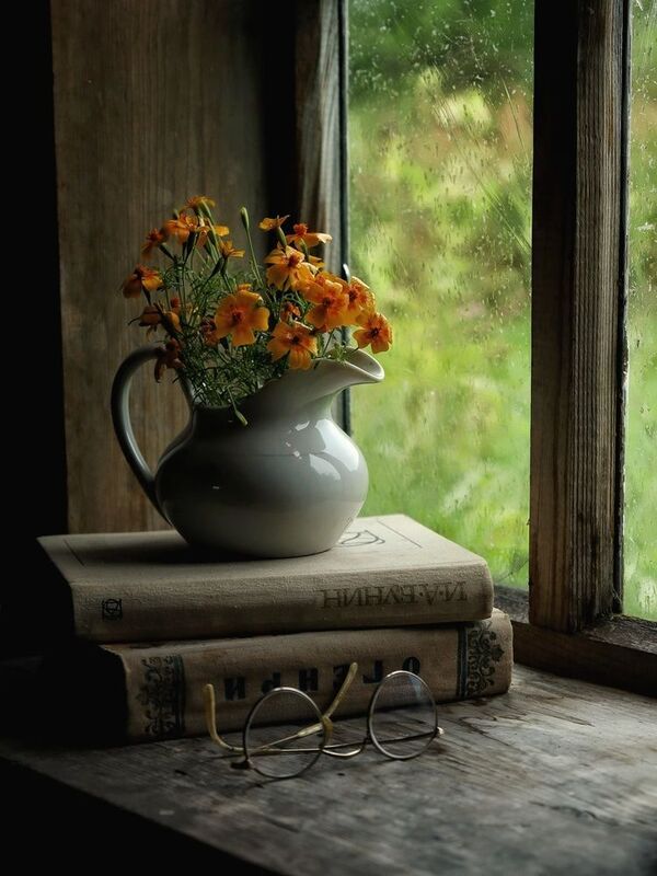 натюрморт, цветы, окно, деревня Уходящий августphoto preview