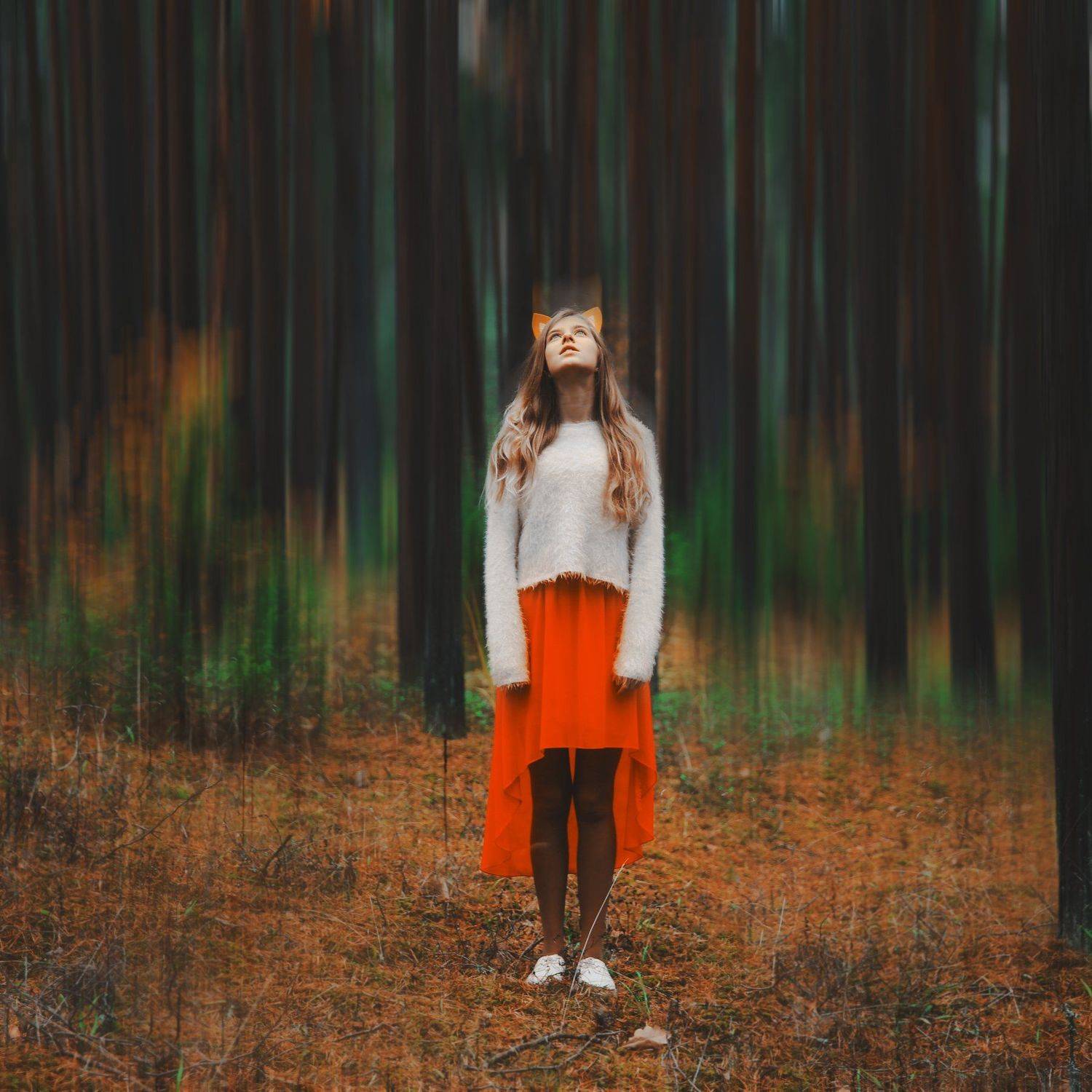 портрет, лес, лиса, , Анастасия Волкова