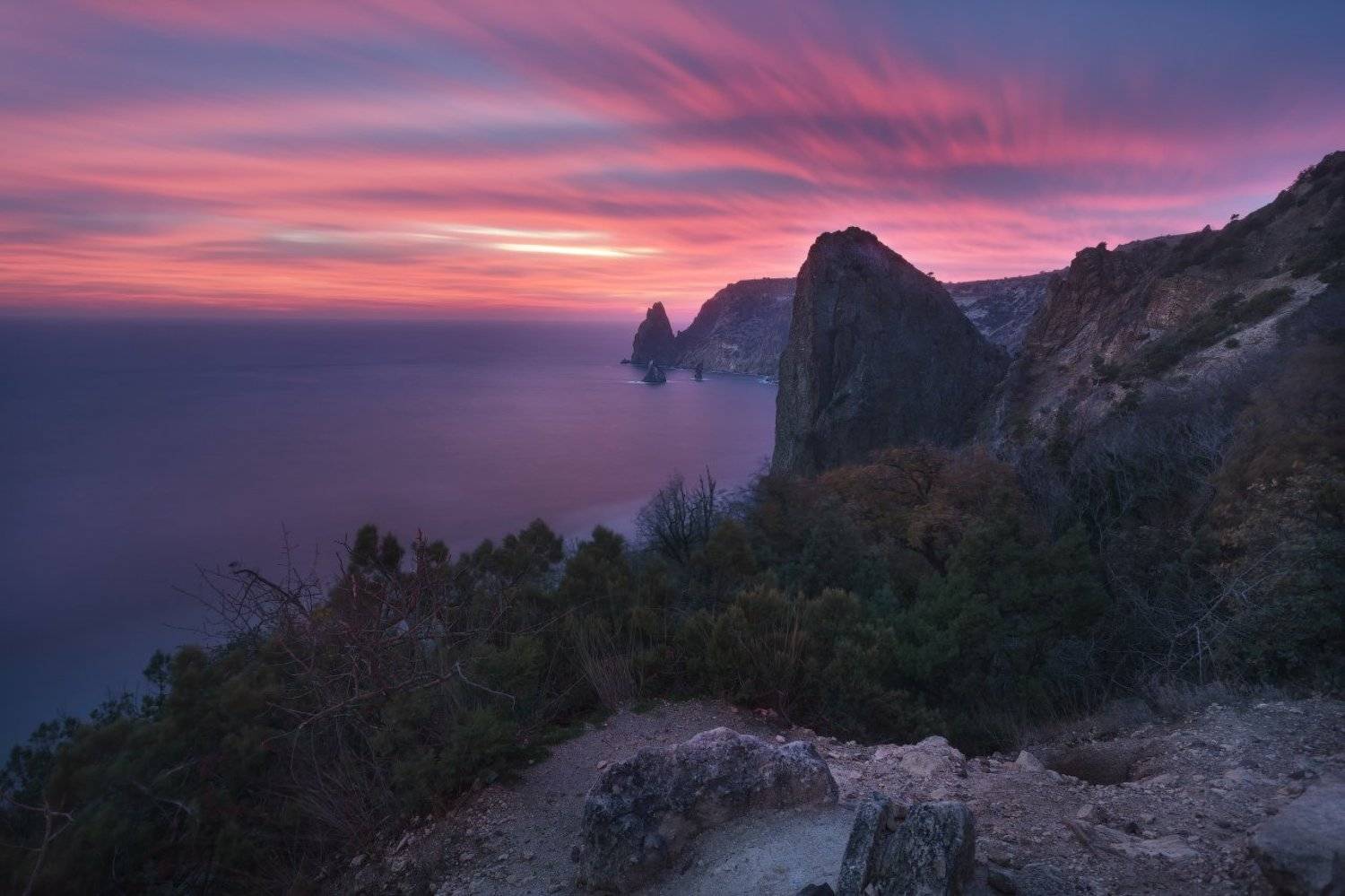 крым, закат,  сумерки, фиолент, пейзаж, природа, Жмак Евгений