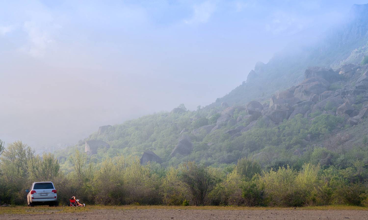 крым, туман, демерджи, Виктор Климкин