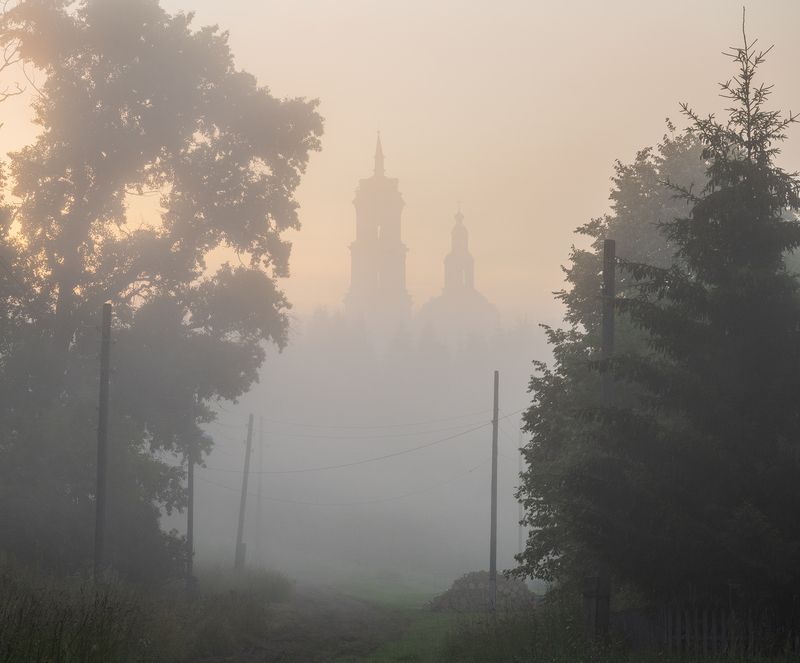 Село Белая. Утро. Туманphoto preview