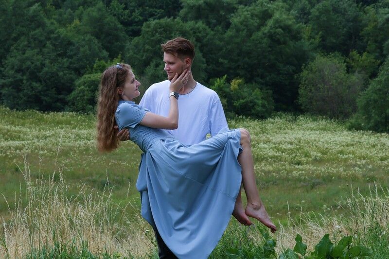 девушка, юноша, пара, молодые, лето, свидание, отношения Свиданиеphoto preview