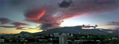 Небесное шоу в пасмурный день