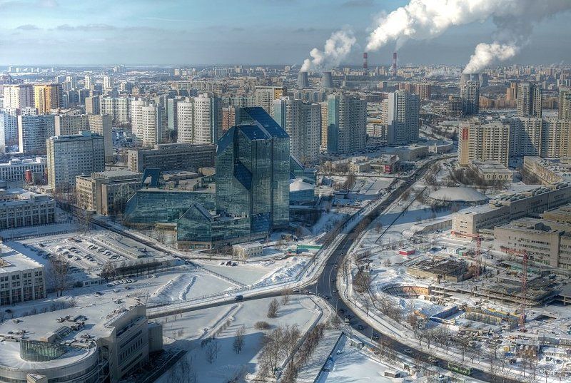 крыша, крыши, город, москва, день, мороз, стекляшка, кристалл, синий зуб, зенит Стекляшка на морозеphoto preview