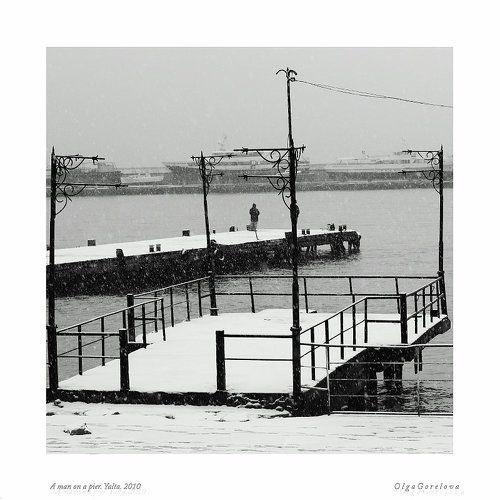 A man on a pier...