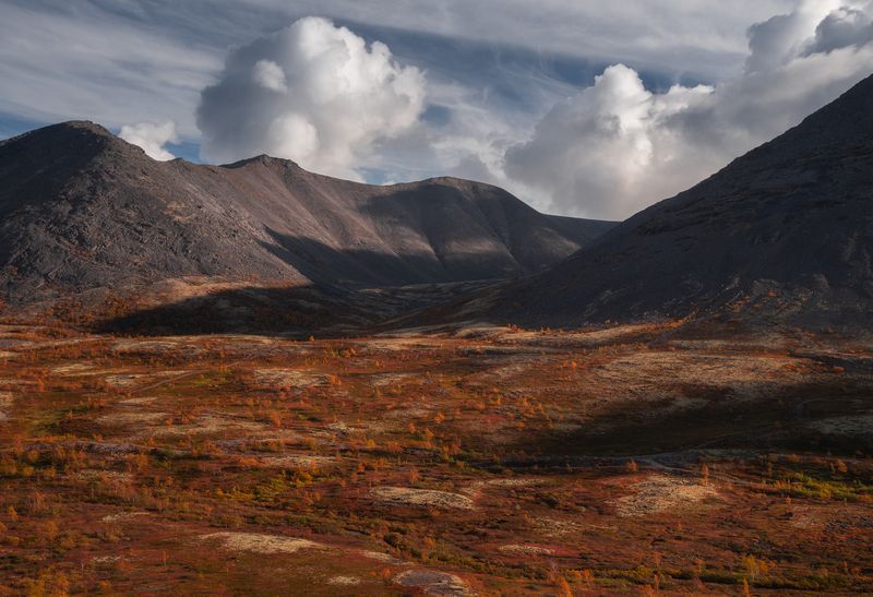 Хибины,кольский,север,осень,облака,горы,свет,пейзаж,утро photo preview