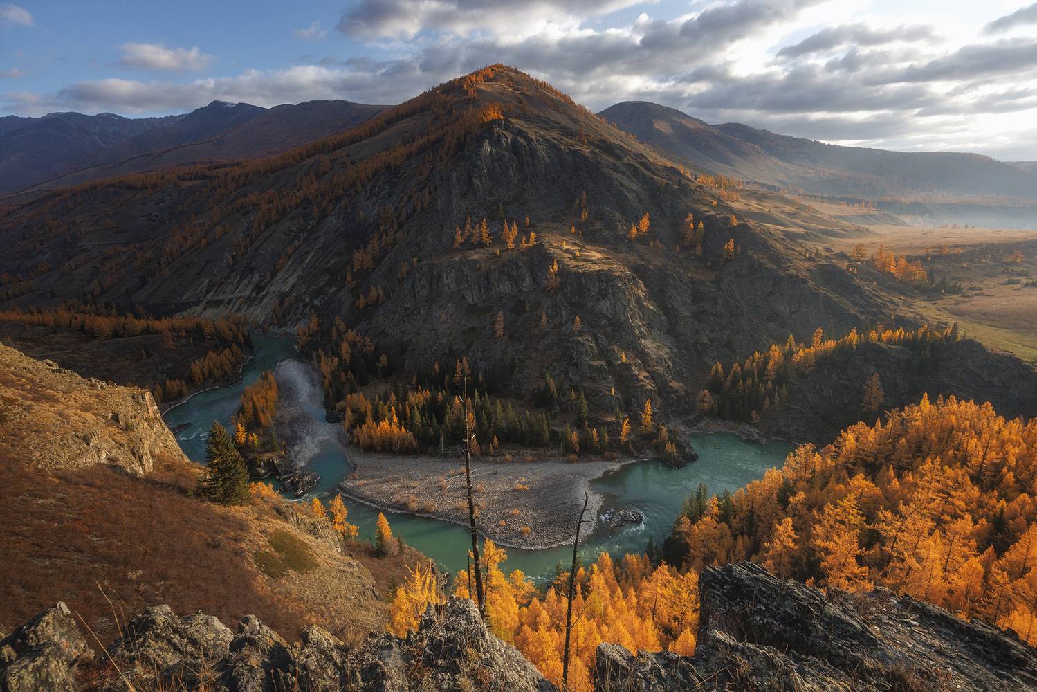 алтай, горный алтай, джазатор, лиственницы, утро,  аргут, Морозов Сергей