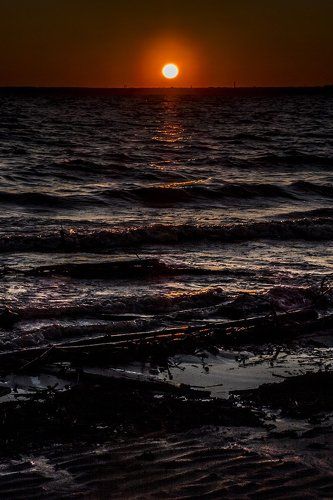 Закат на Обском море