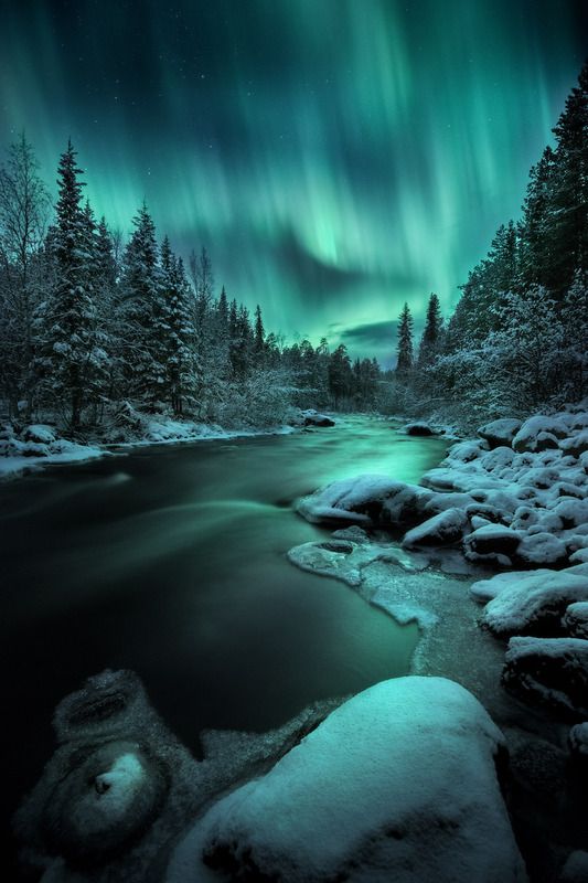 Аврора, Aurora Borealis, Kola peninsula, Northen light, Кольский полуостров, север, Териберка, Мурманск, Хибины, Кандалакша Сияние над Кольскими речкамиphoto preview