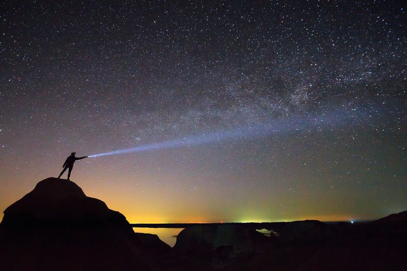 млечный путь, камни, скалы, звезды, небо, ночь, вода, озеро, челябинская область, урал, россия По Млечному путиphoto preview