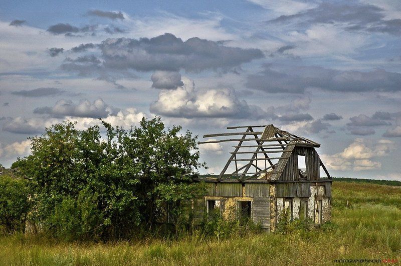 станко пейзаж старый дом Домик в деревне....photo preview
