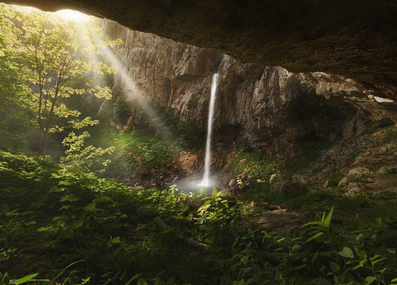 босния, водопад, горы, пейзаж Затеряный водопадphoto preview