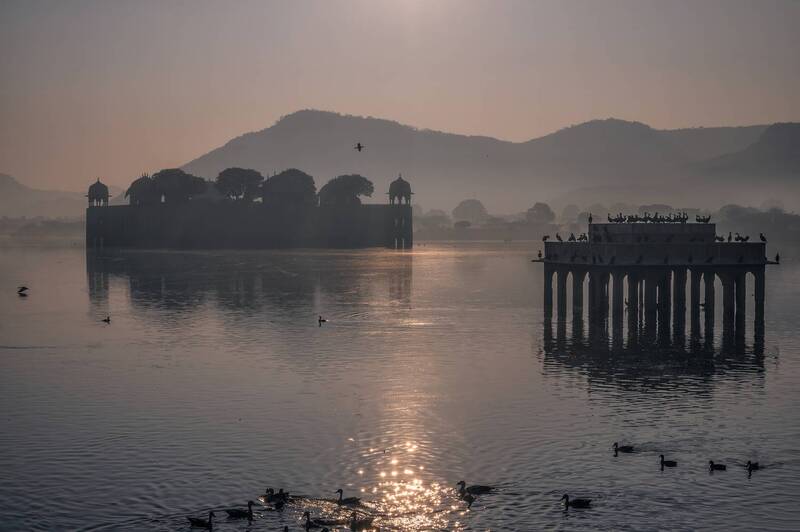 Джал-Махал: водный дворец в городе Джайпур, Индия.photo preview