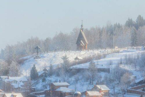  Плёс.Церковь Воскресения Христова из села Билюково(Церковь на горе Левитана).