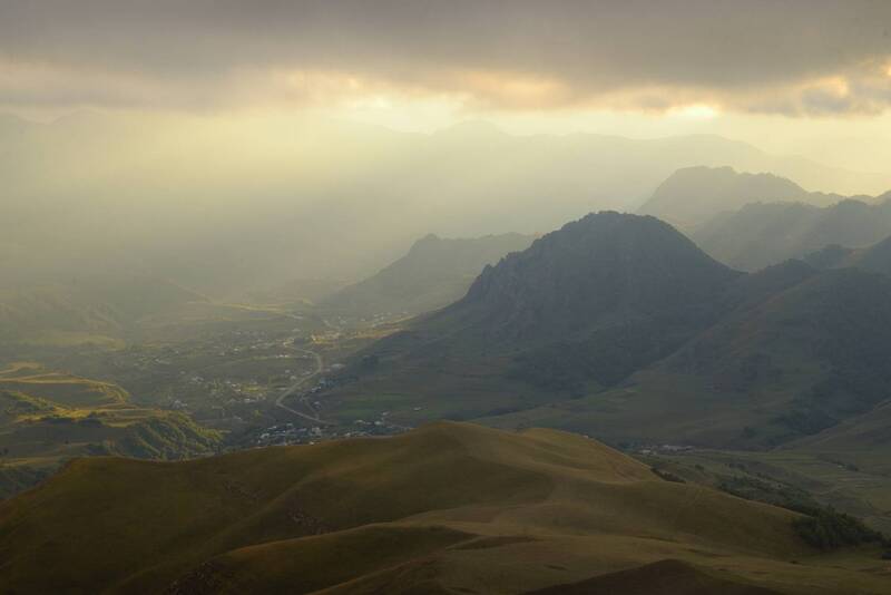 горы, закат Закат в горах Кавказаphoto preview