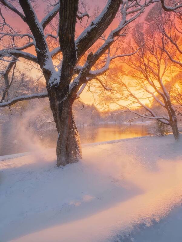 зима, winter, sunset, пейзаж, landscape, nature, природа, закат, лес, forest ***photo preview