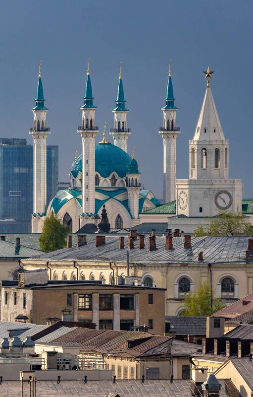 казань, город, татарстан, кул шариф, спасская башня, архитектура Крыши Казани...photo preview