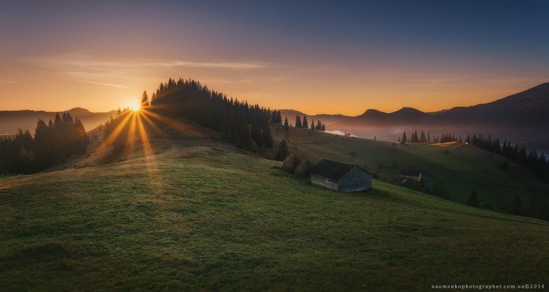 Карпаты. Дземброня. Рассвет у горы Степанский