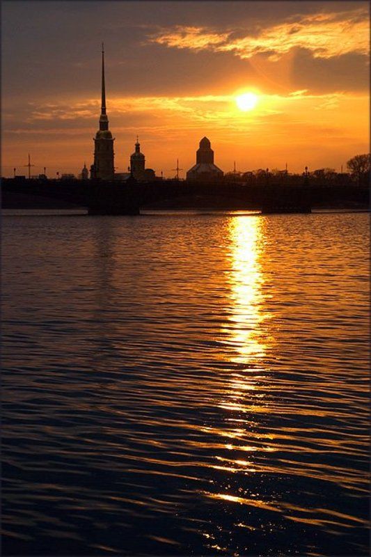 питер, закат, петропавловская крепость про закатphoto preview