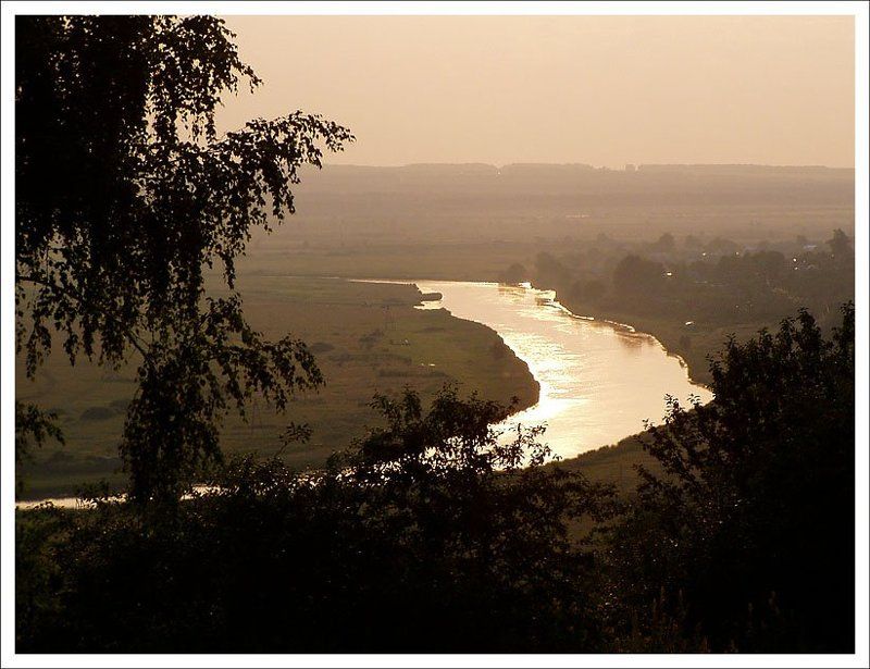 р. свияга, лето, вечер, дымка Огненная речкаphoto preview